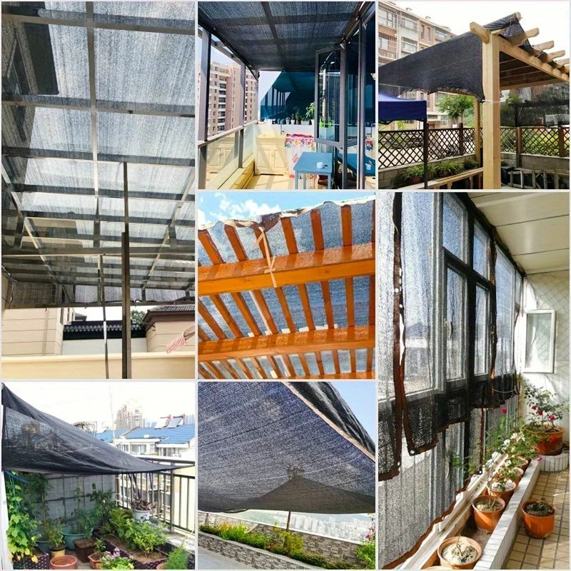 70-80% Black Sunshade Net - Anti-UV Greenhouse Privacy Screen