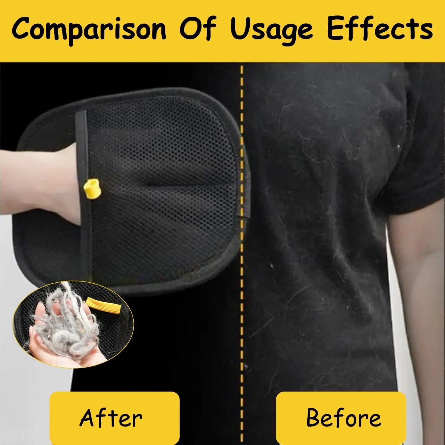Gants anti-poils d'animaux - Élimination statique double face pour tapis et meubles