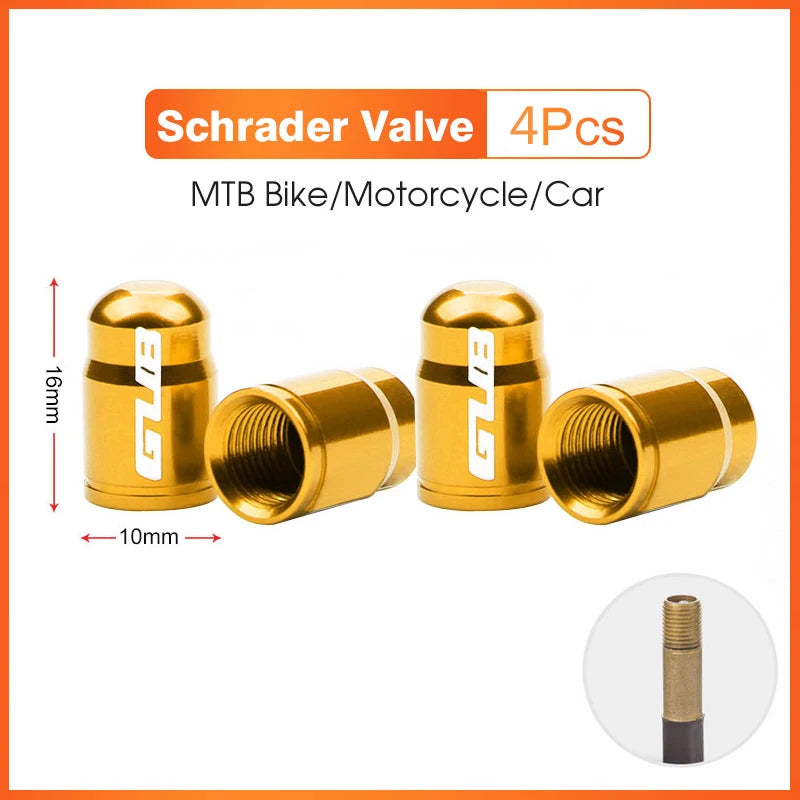 Aluminum CNC Bicycle Tire Valve Cap - Dustproof Schrader Presta