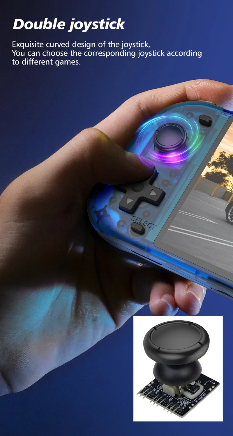 Large Screen Retro Handheld Game Console - Portable Gaming Device