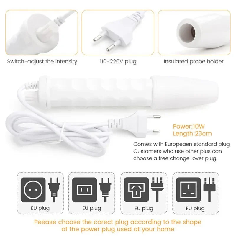 4-in-1 High Frequency Facial Machine - Professional Neon Wand for Acne Treatment
