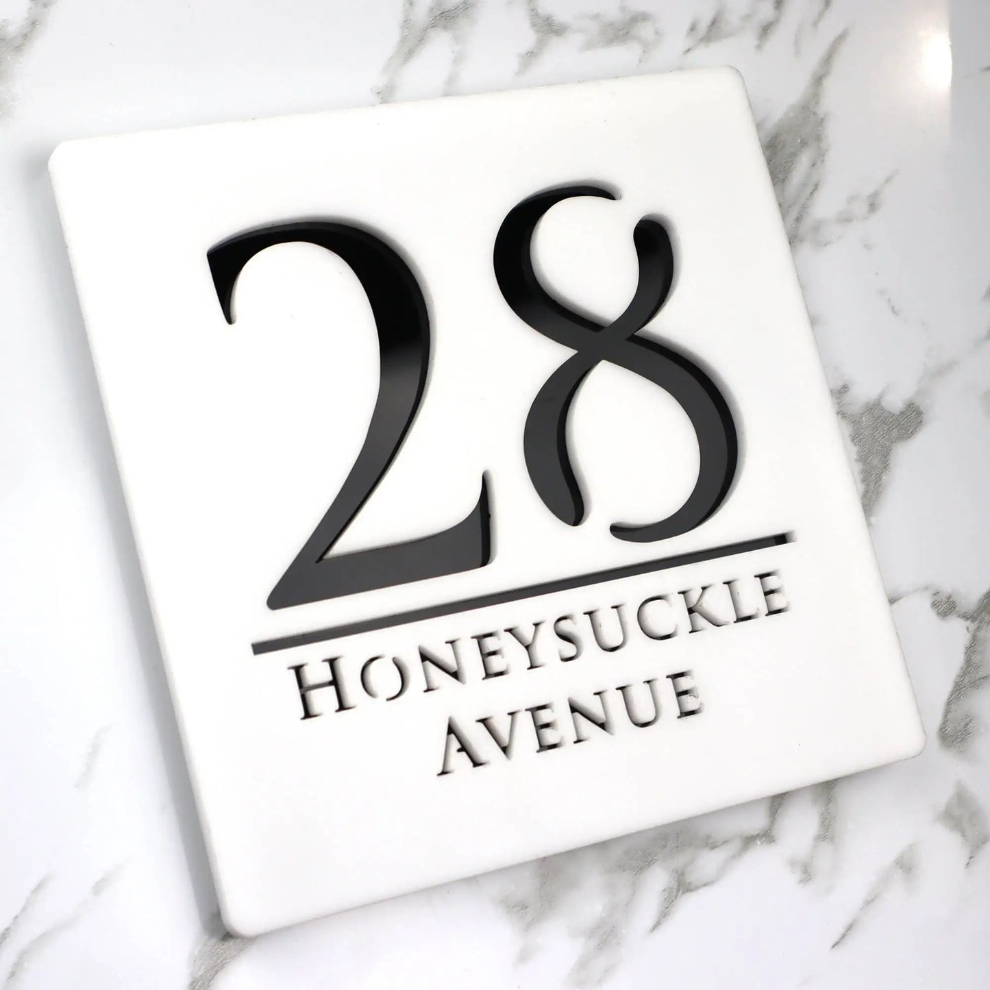 Letrero de acrílico personalizado con números de casa modernos, placa con letras 3D para puerta, dirección, calle, nombre, decoración del hogar