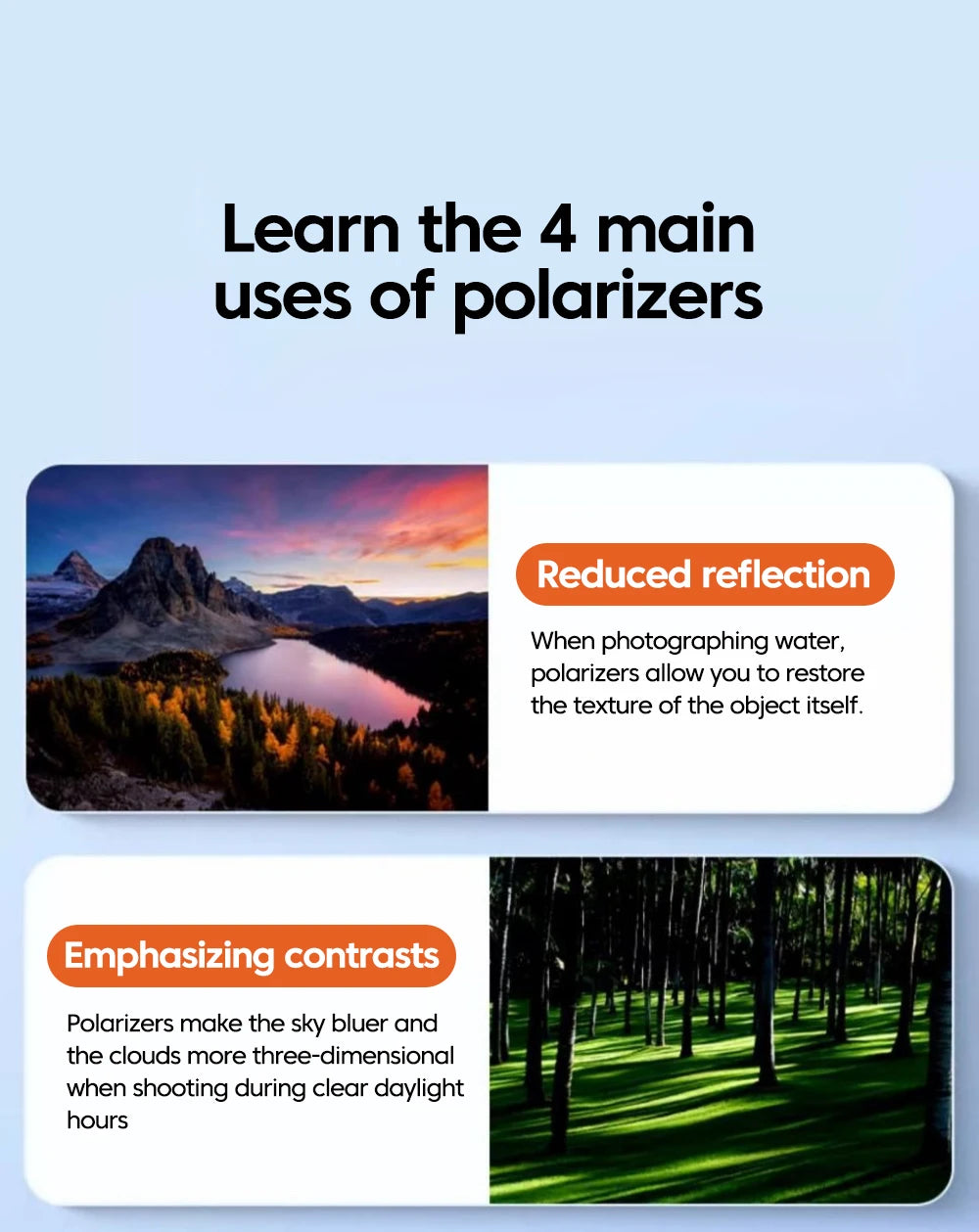 Universal Camera Lens Filter Kit - CPL UV Polarizer for Smartphones