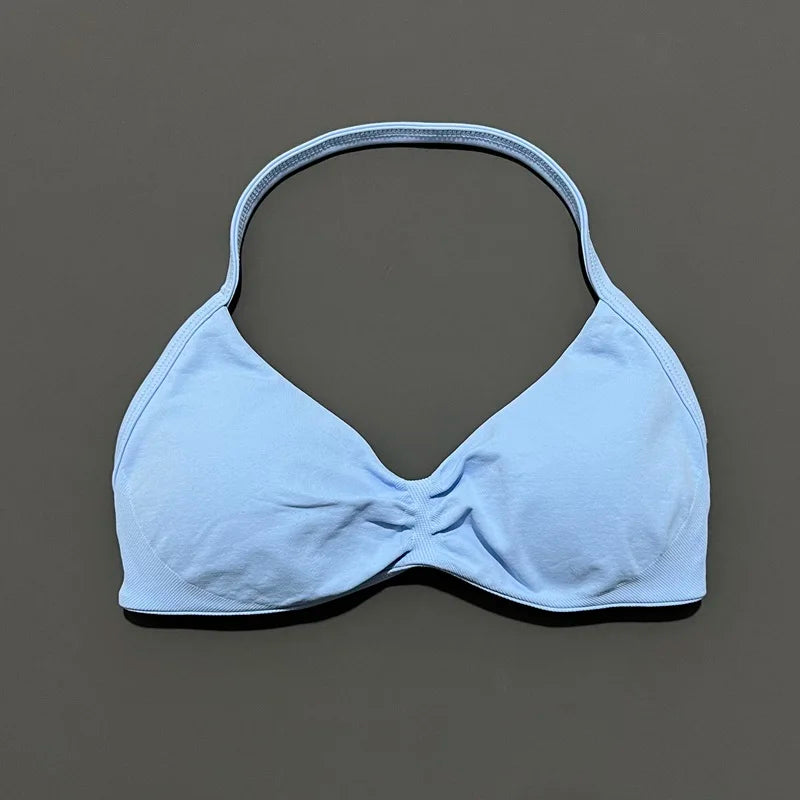 Impact Strappy Sports Bra - High Support Halter Workout Top