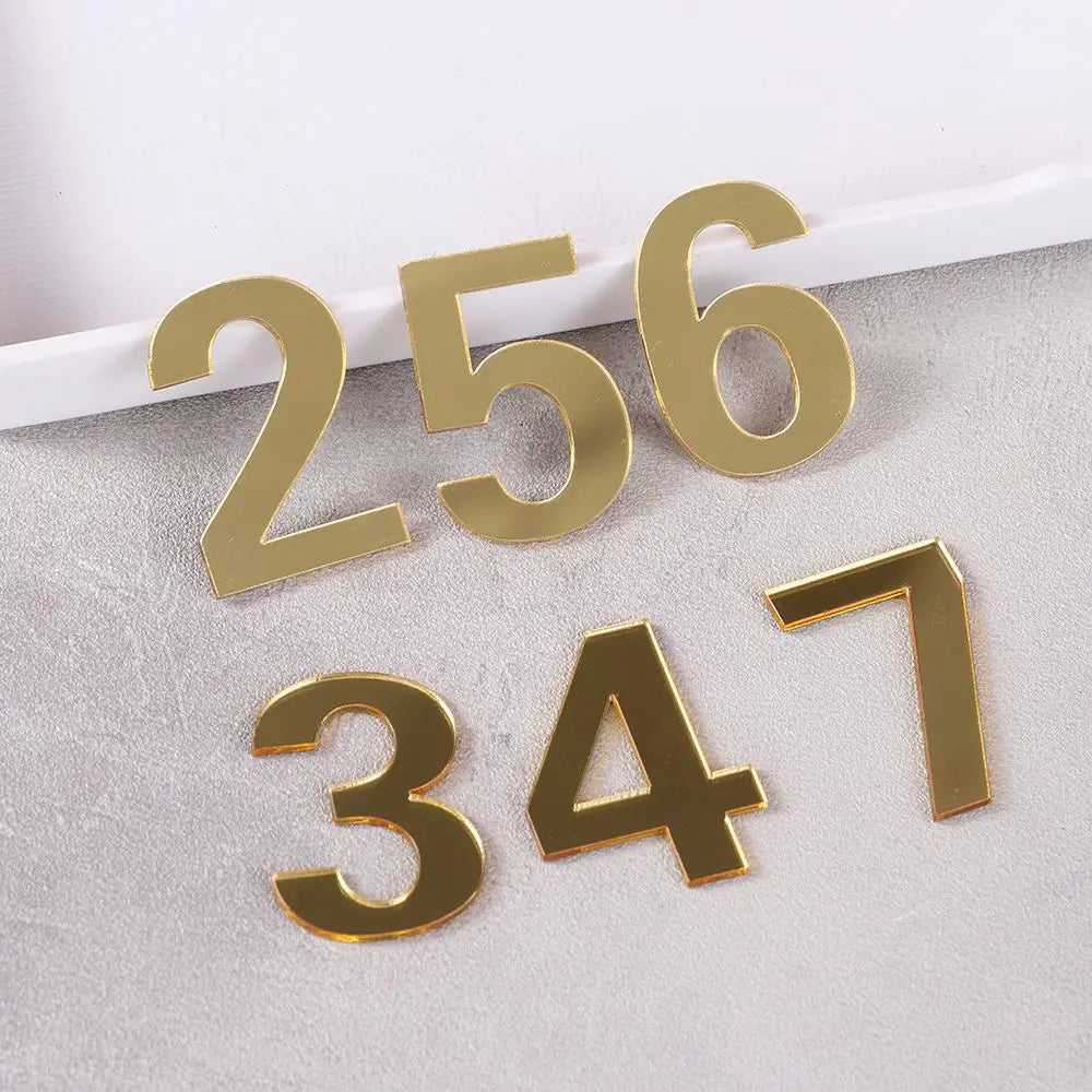 Self-Adhesive Address Number Stickers - Acrylic Door Plate Digits