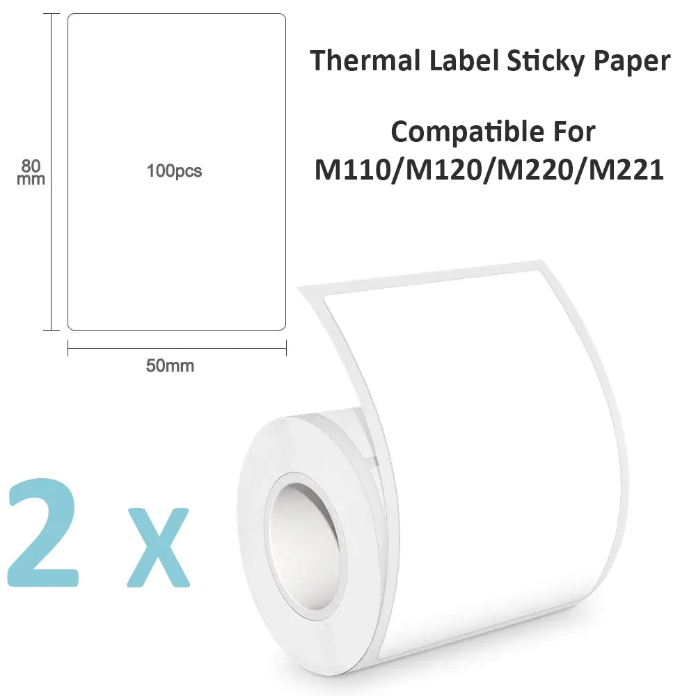 Circle Thermal Paper Stickers - Printer Compatible Labels