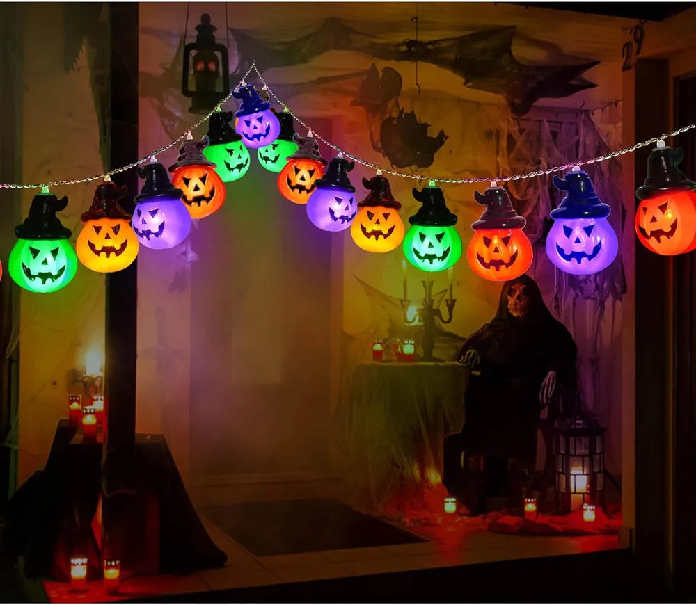Pumpkin String Lights - RGB LED Indoor Outdoor Decoration