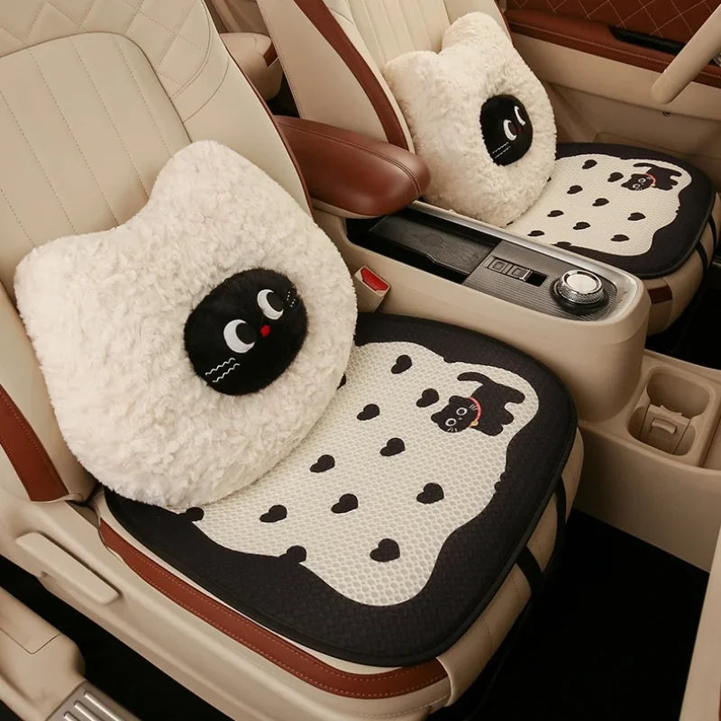 Coussin de siège auto en maille nid d'abeille pour chaton mignon