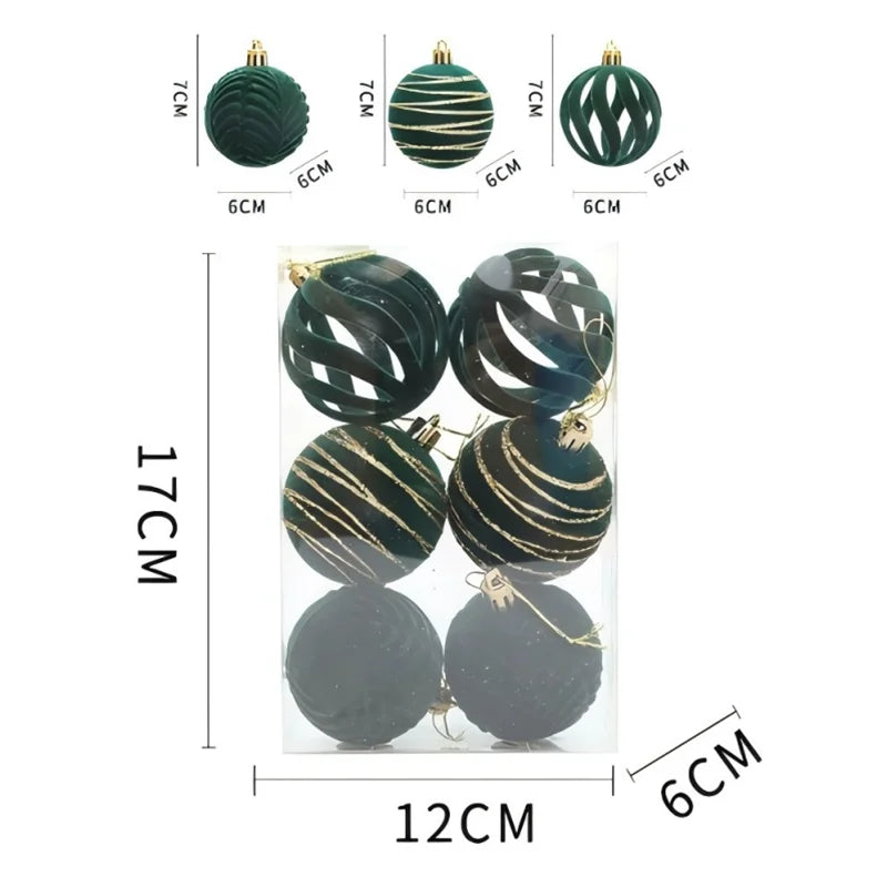 Christmas Ball Ornaments - Multicolor Electroplating Pendant Set
