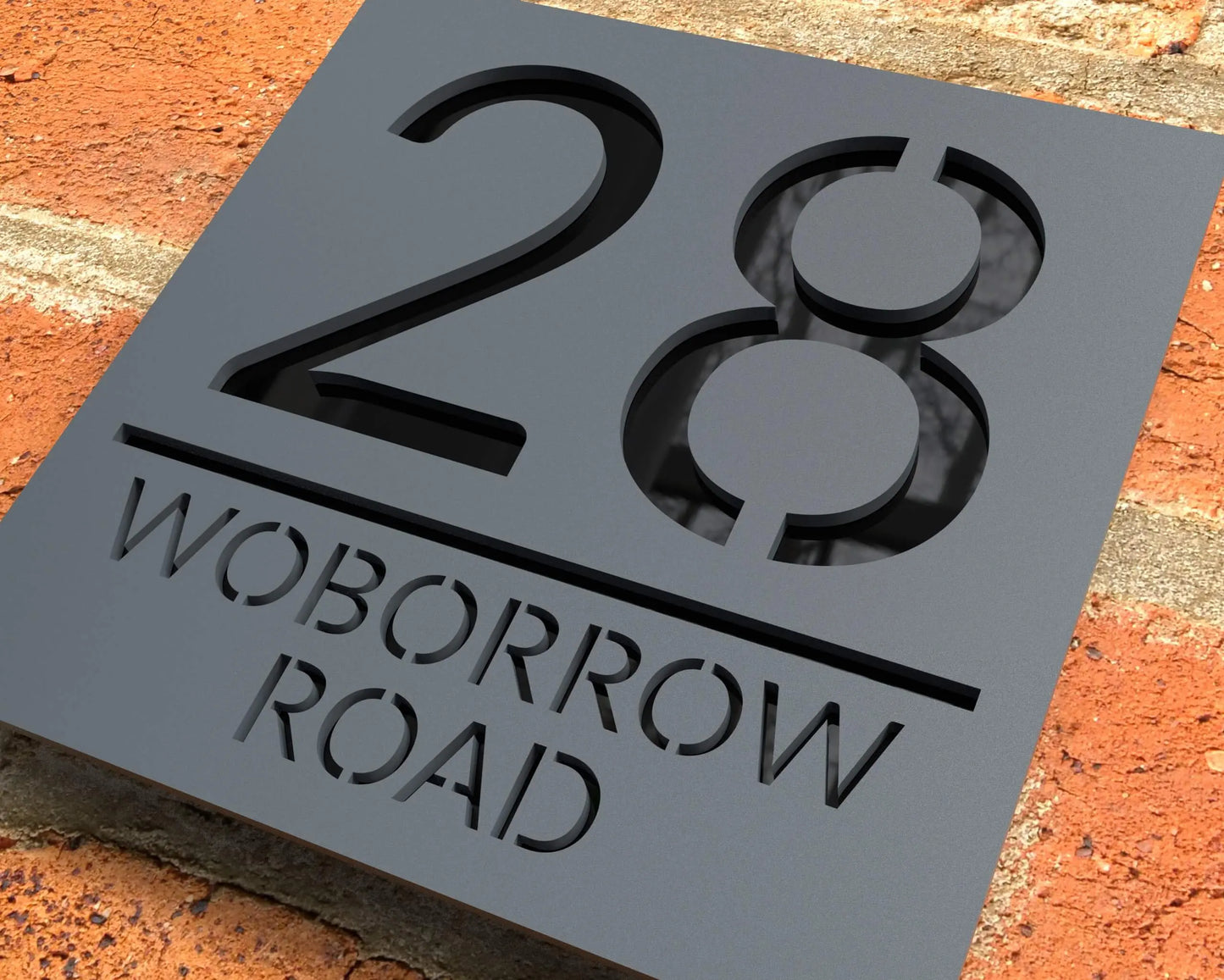 Letrero de acrílico personalizado con números de casa modernos, placa con letras 3D para puerta, dirección, calle, nombre, decoración del hogar