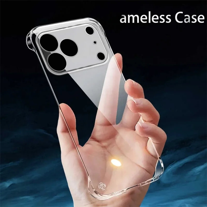 Frameless Clear iPhone Case - Slim Transparent Hard PC Cover
