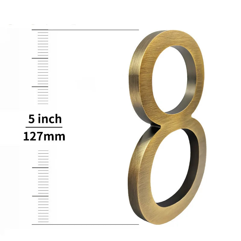 5 Inch Metal Floating House Numbers - Premium Outdoor Address Signs