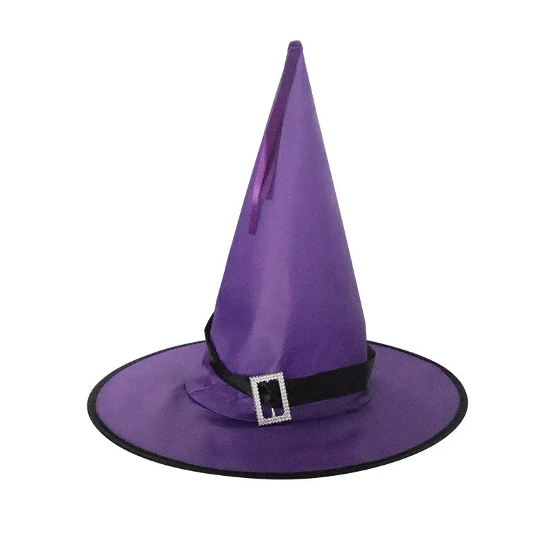 LED Halloween Witch Hat - Flashing Light Starry Sky Decoration