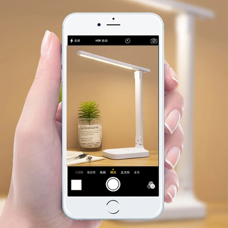 LED Table Lamp - USB Rechargeable Dimmable Desk Light