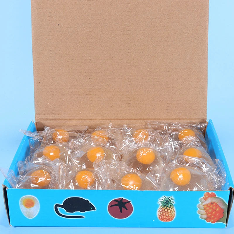 Splat Egg Stress Ball - Fun Novelty Relief Toy - Bascora
