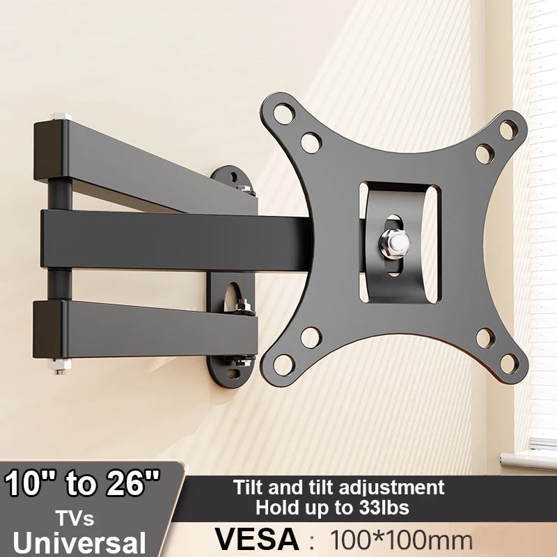 Full Motion TV Wall Mount - Articulating Bracket 10-32 Inch