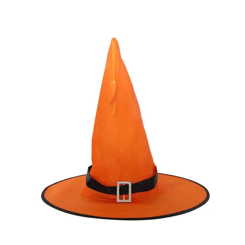 LED Halloween Witch Hat - Flashing Light Starry Sky Decoration
