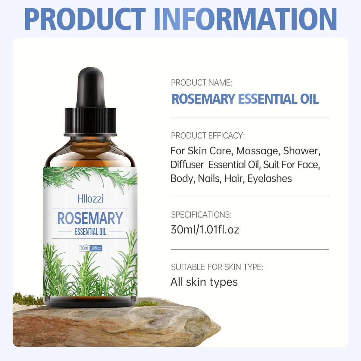 Rosemary Essential Oil - Hair Care & Scalp Massage Treatment