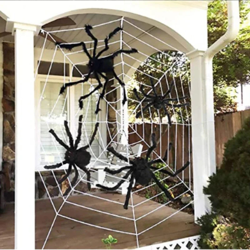 Extra Large Plush Black Spider - Halloween Decoration