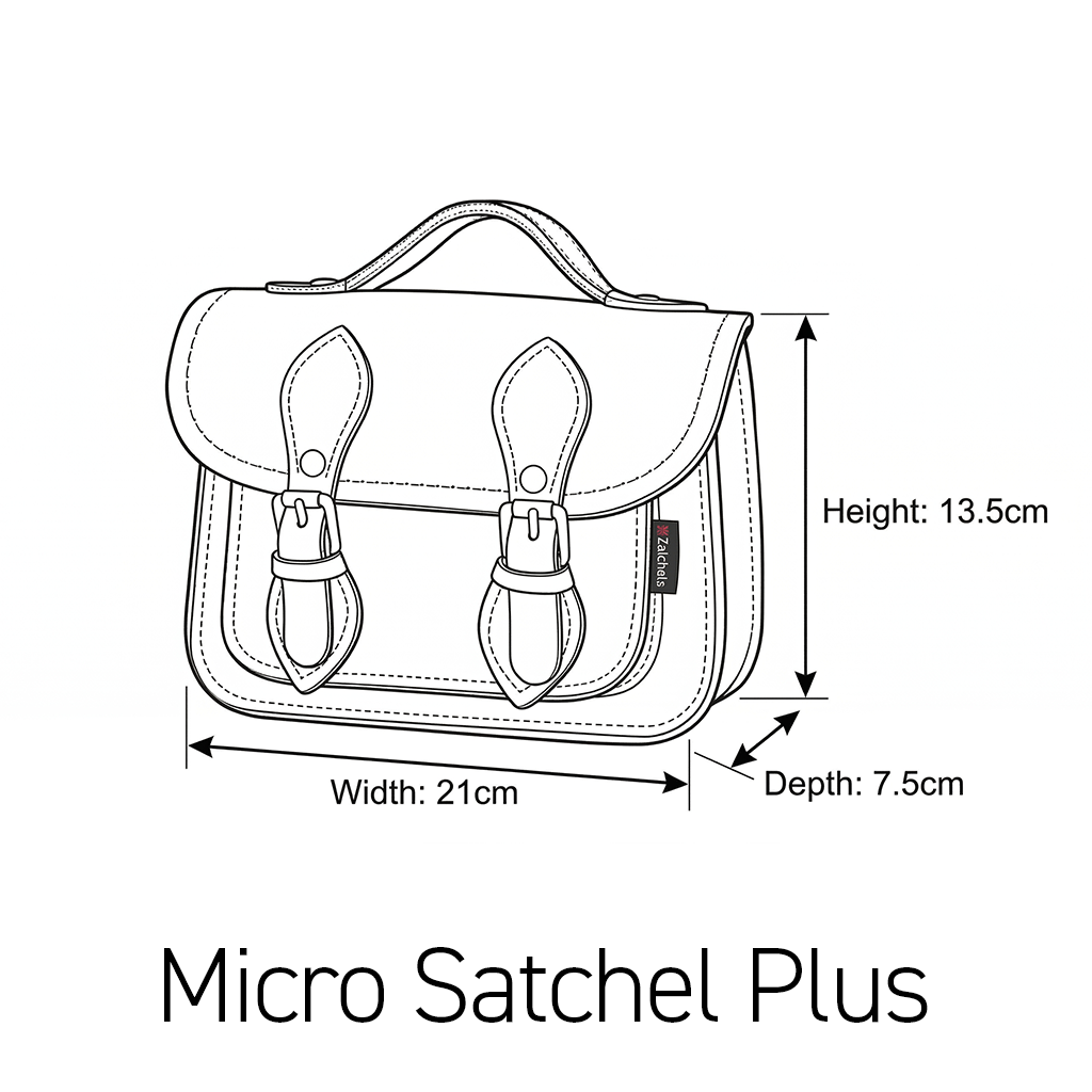 Handmade Leather Micro Satchel - Burnt Orange