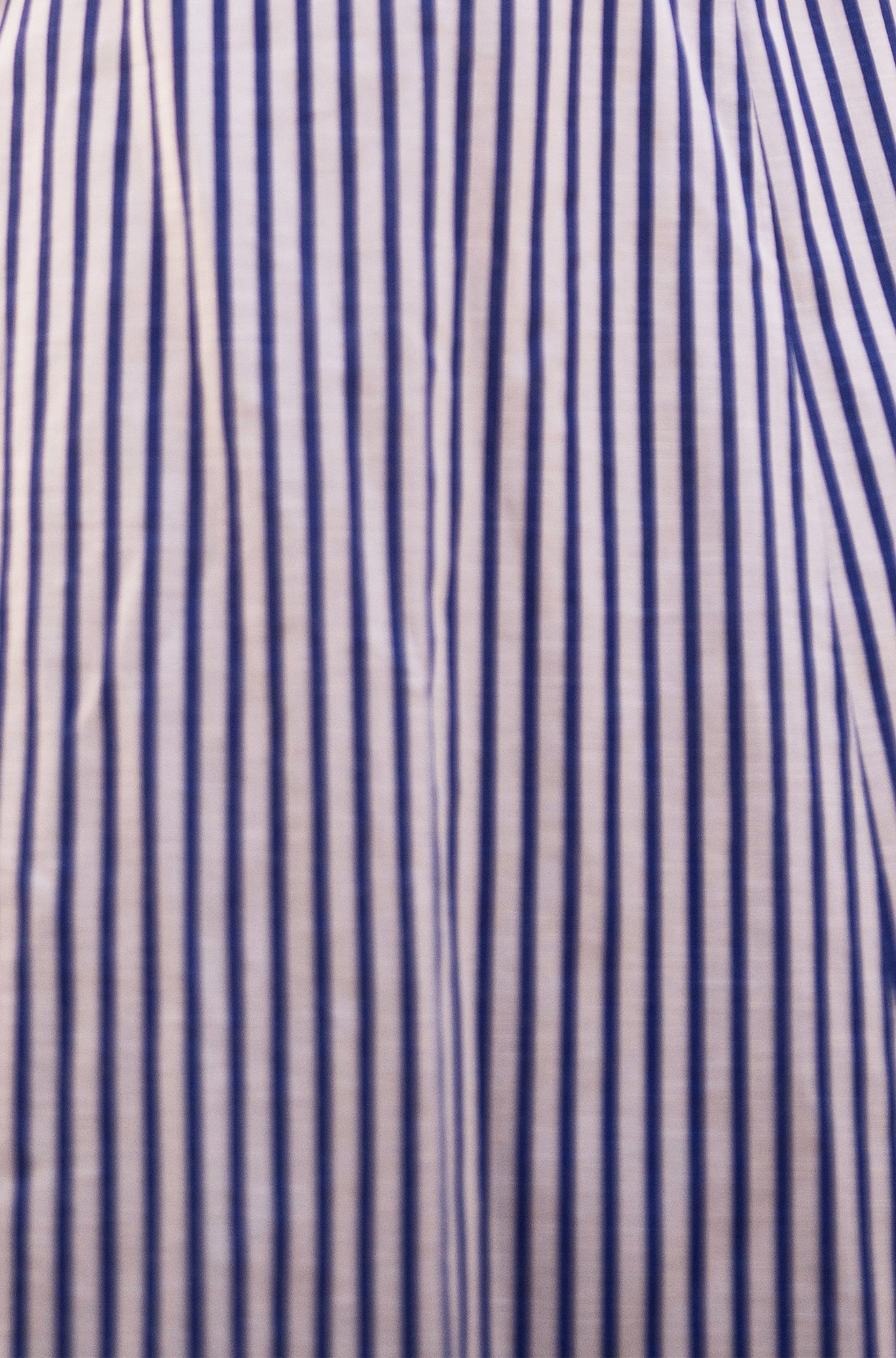 Blue Stripe Cotton Sun Dress With Ruched Back