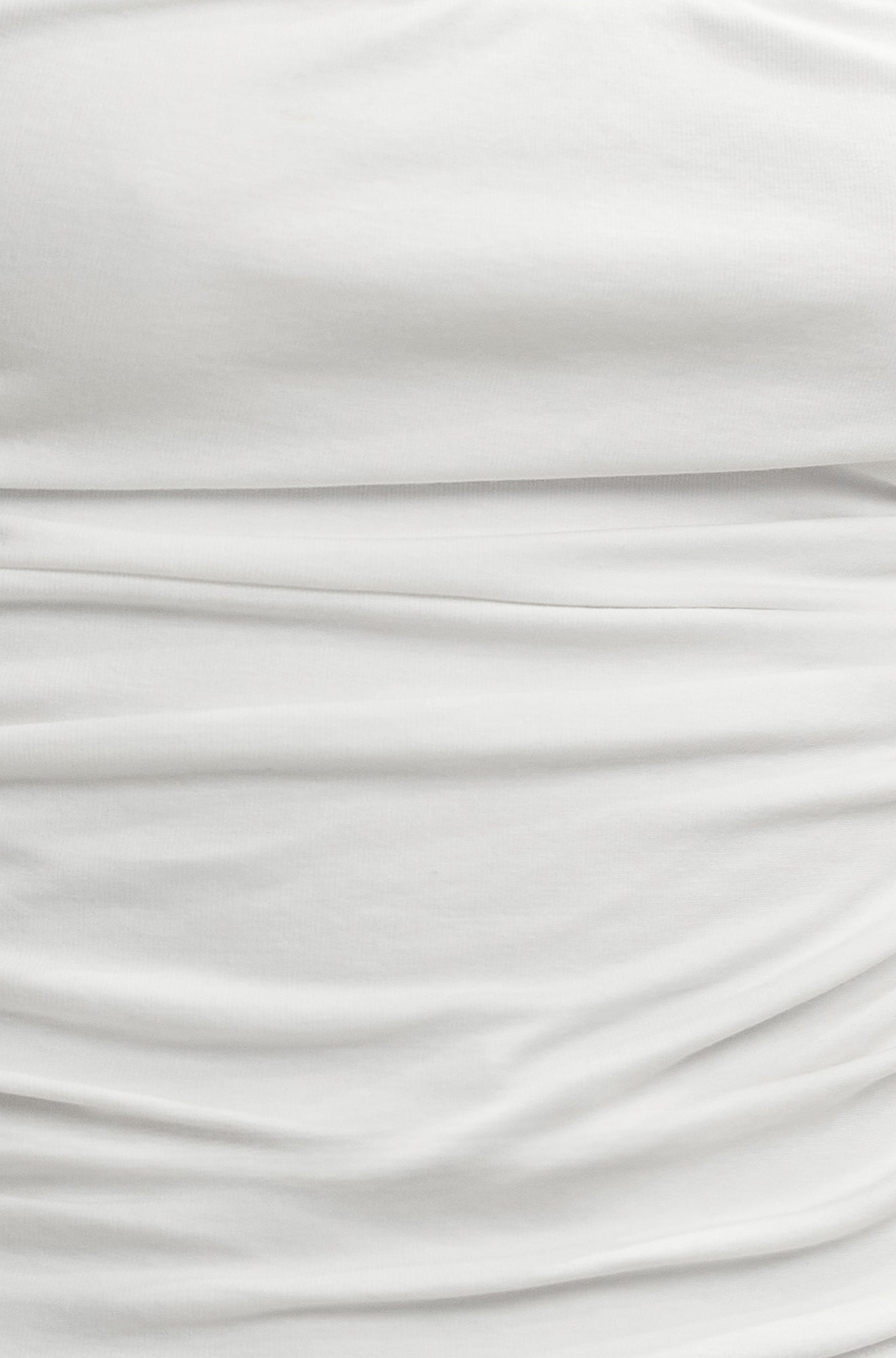 White Cotton Ruched Vest Top