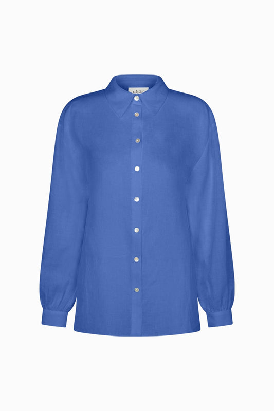 The Gina Oversized Shirt in Klein blue