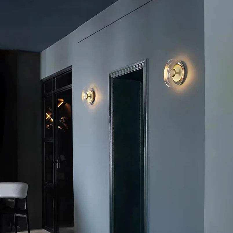 Aurora Wall Lamp - Glass and Metal LED Wall Light