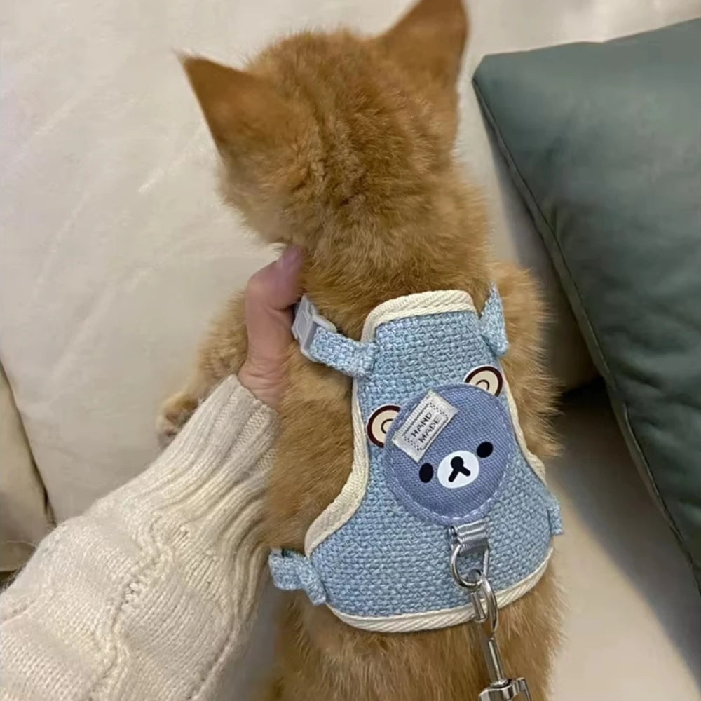 Cat & Small Dog Harness with Leash - Lightweight Vest