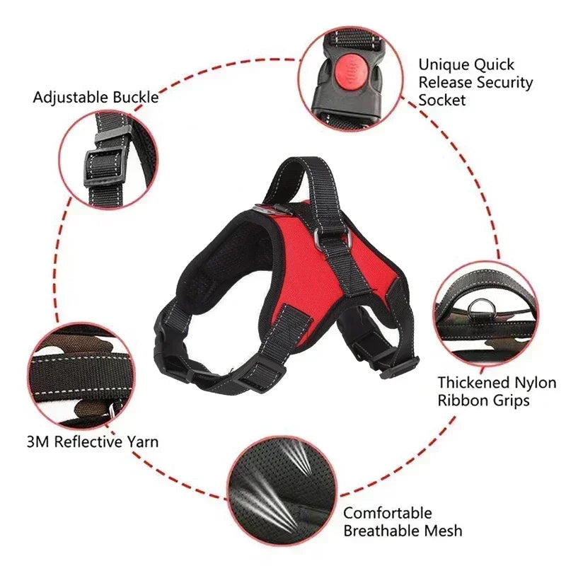 No-Pull Dog Harness with Control Handle - Reflective