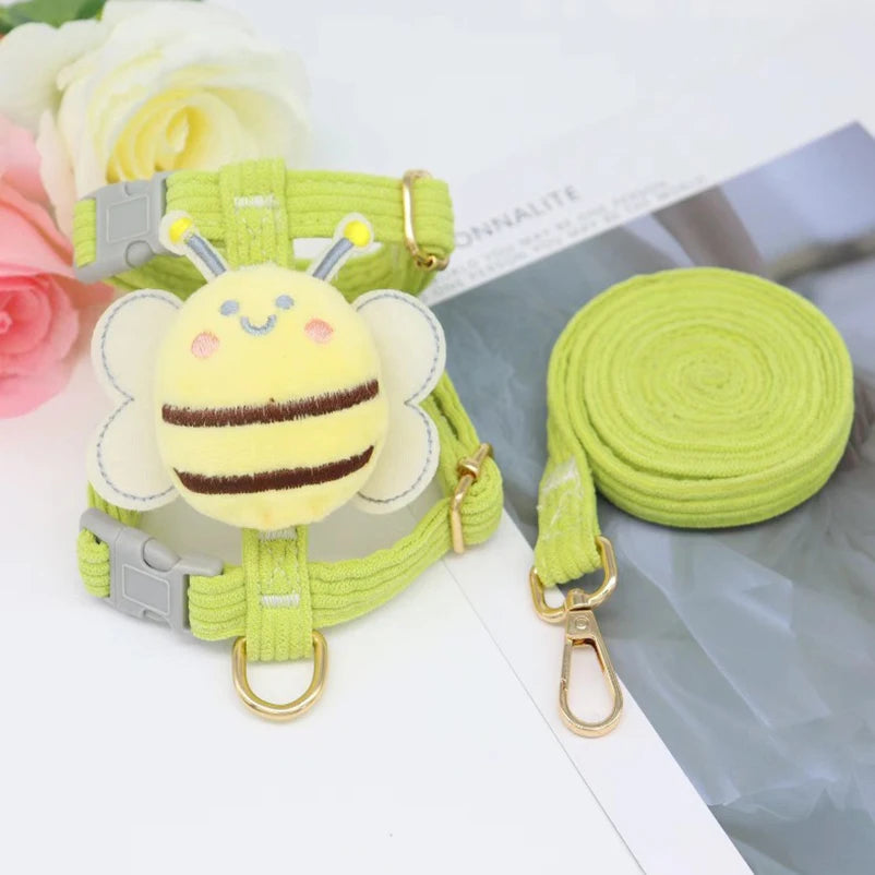 Small Dog Harness & Leash Set - Polyester Vest