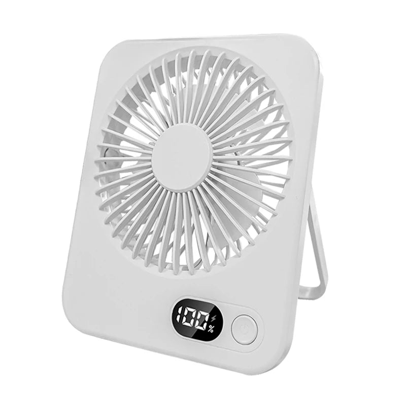 Foldable Desk Fan - 5-Speed USB Rechargeable