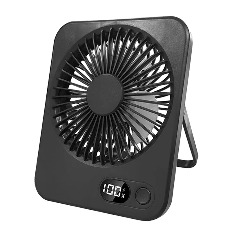 Foldable Desk Fan - 5-Speed USB Rechargeable