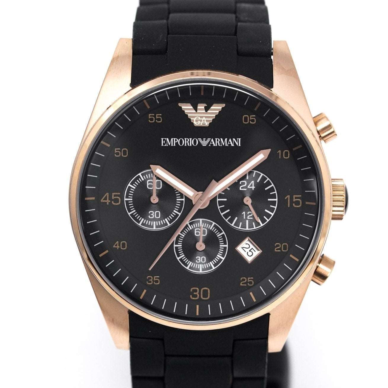 Emporio Armani AR5906 Ladies Sportivo Chronograph Rose Gold Watch