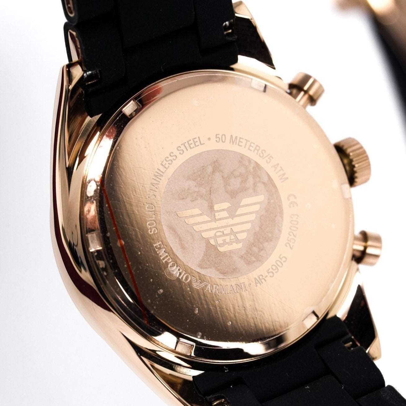 Emporio Armani AR5906 Ladies Sportivo Chronograph Rose Gold Watch