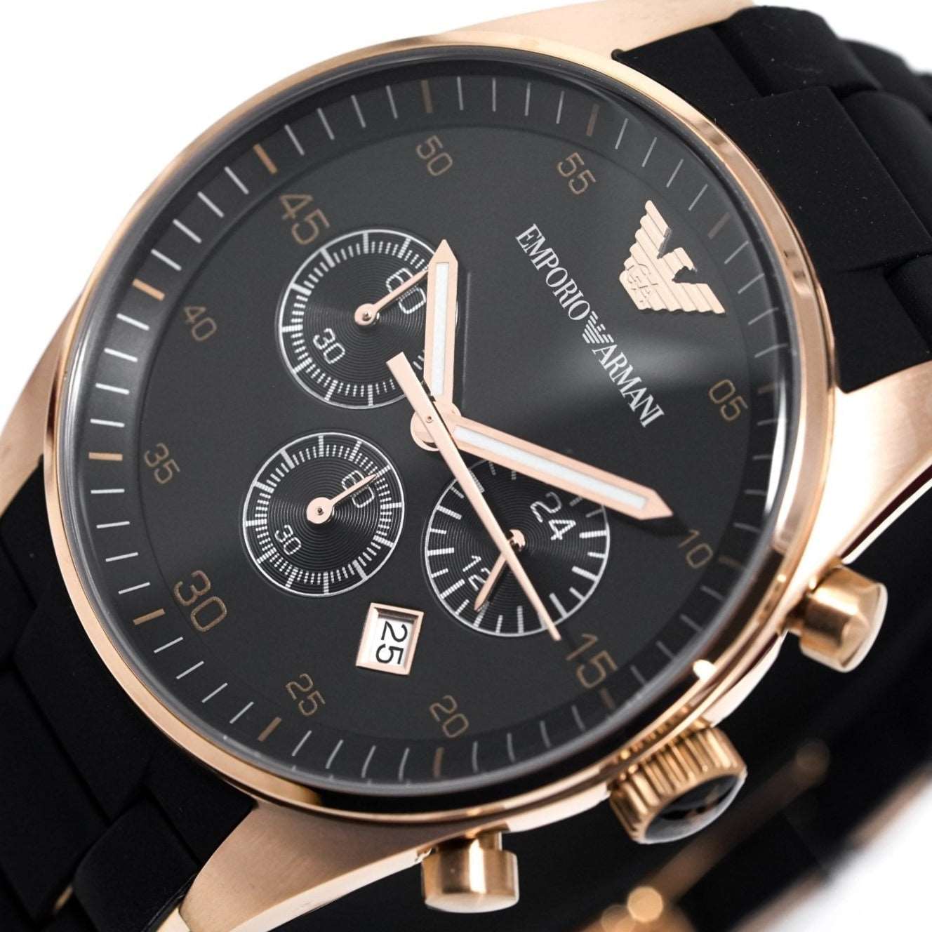 Emporio Armani AR5906 Ladies Sportivo Chronograph Rose Gold Watch