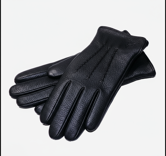 Deerskin Textured Gloves Angle View