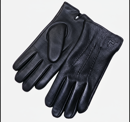 Deerskin Textured Gloves Flat Lay