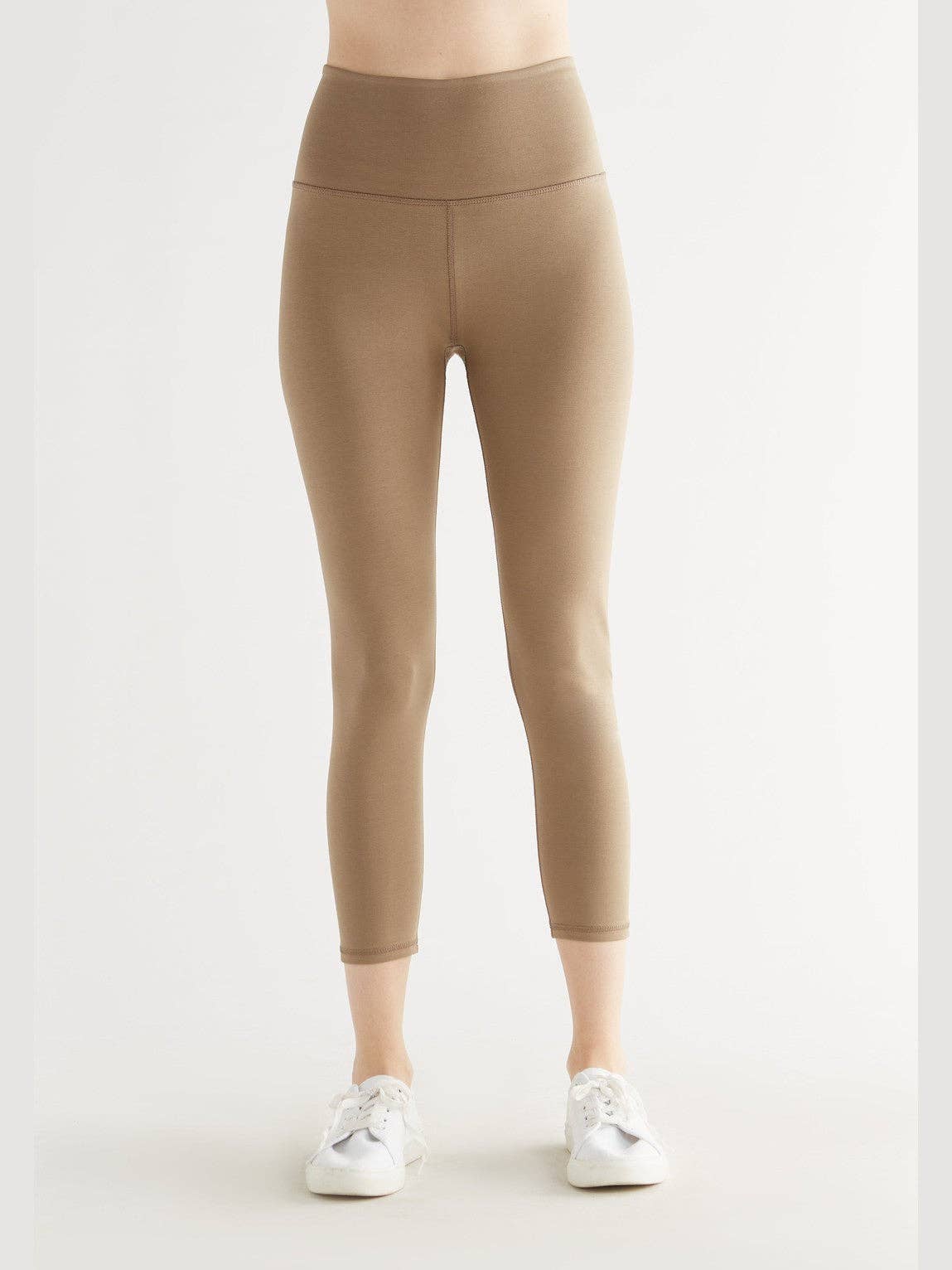 Earth Wardrobe Organic Cotton High-Rise 7/8 Stretch Leggings: Womens
