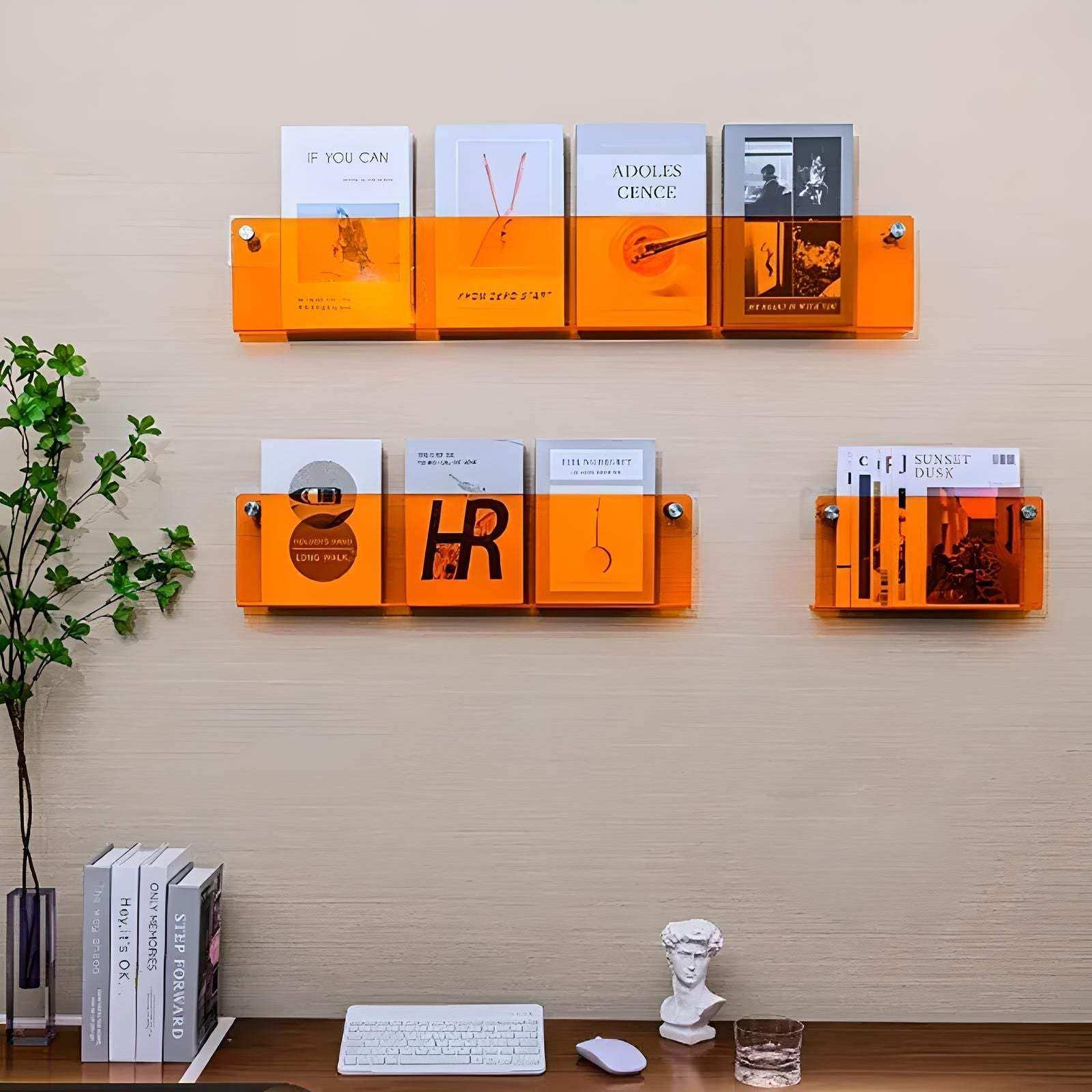 Floating Acrylic Magazine Holder - Bascora
