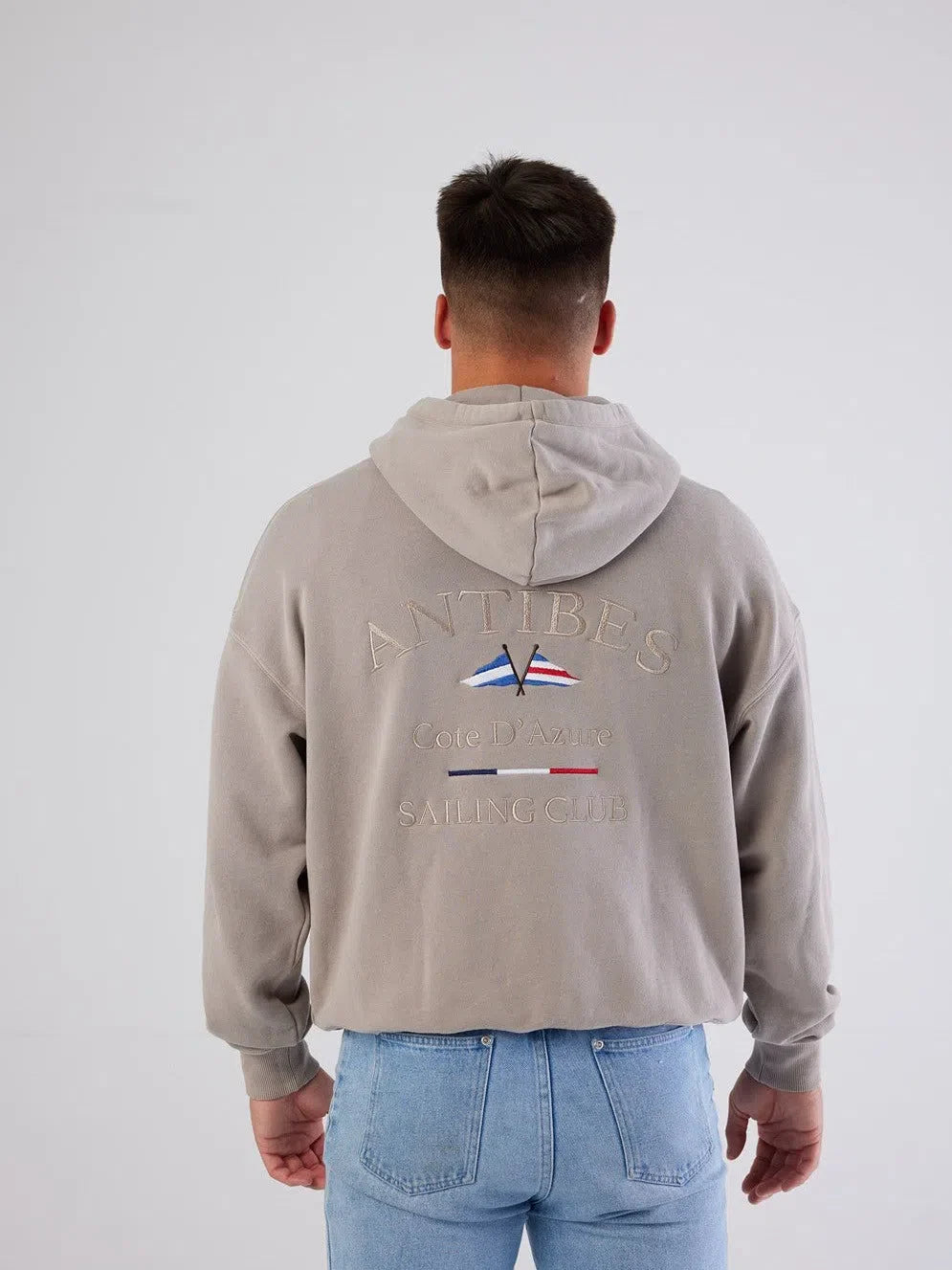 Antibes Heavyweight Hoodie Beige - Bascora