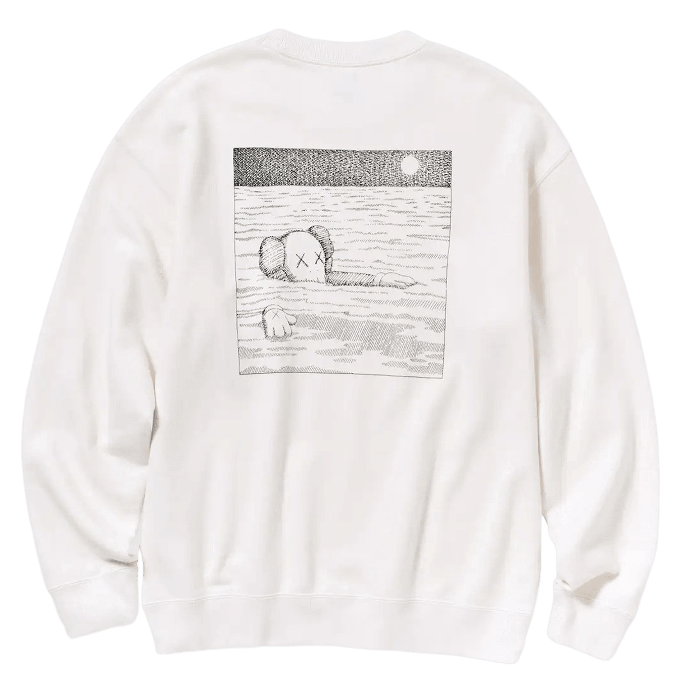 KAWS x UNIQLO UT Graphic Sweatshirt 'White' - Bascora