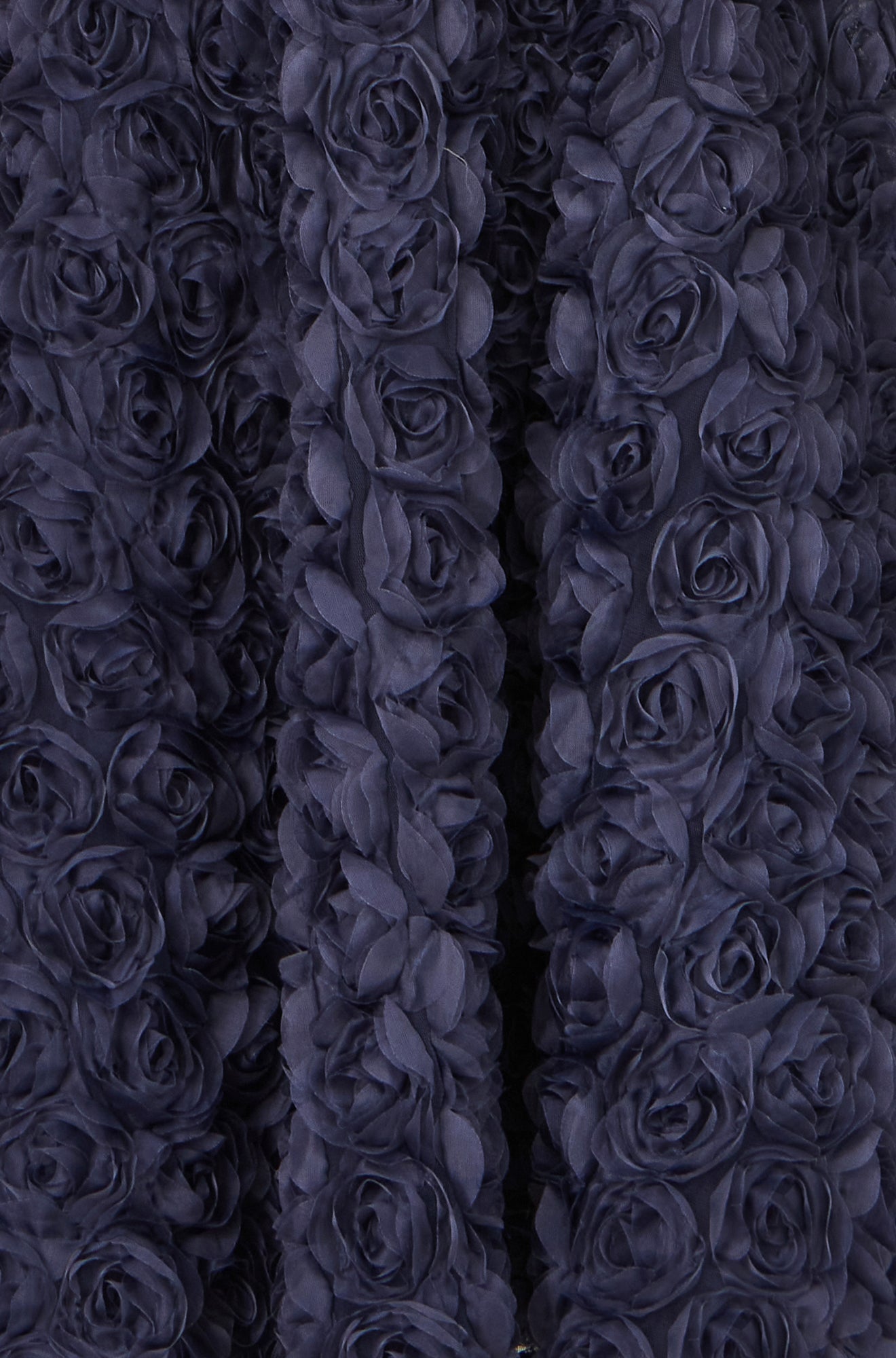 Navy Applique Floral Skater Dress - Bascora