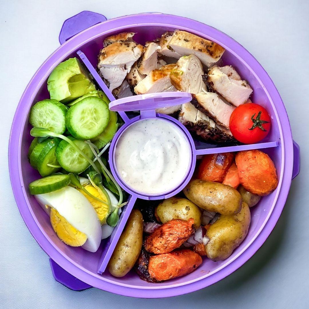 Yumbox Poke Bowl with 3 Compartment Divider - Various Colours