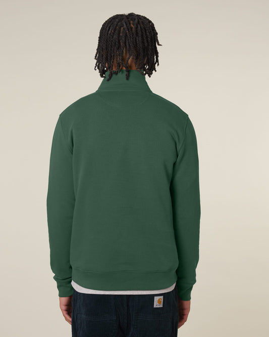 Organic Zip Neck Sweatshirt — Unisex - Bascora