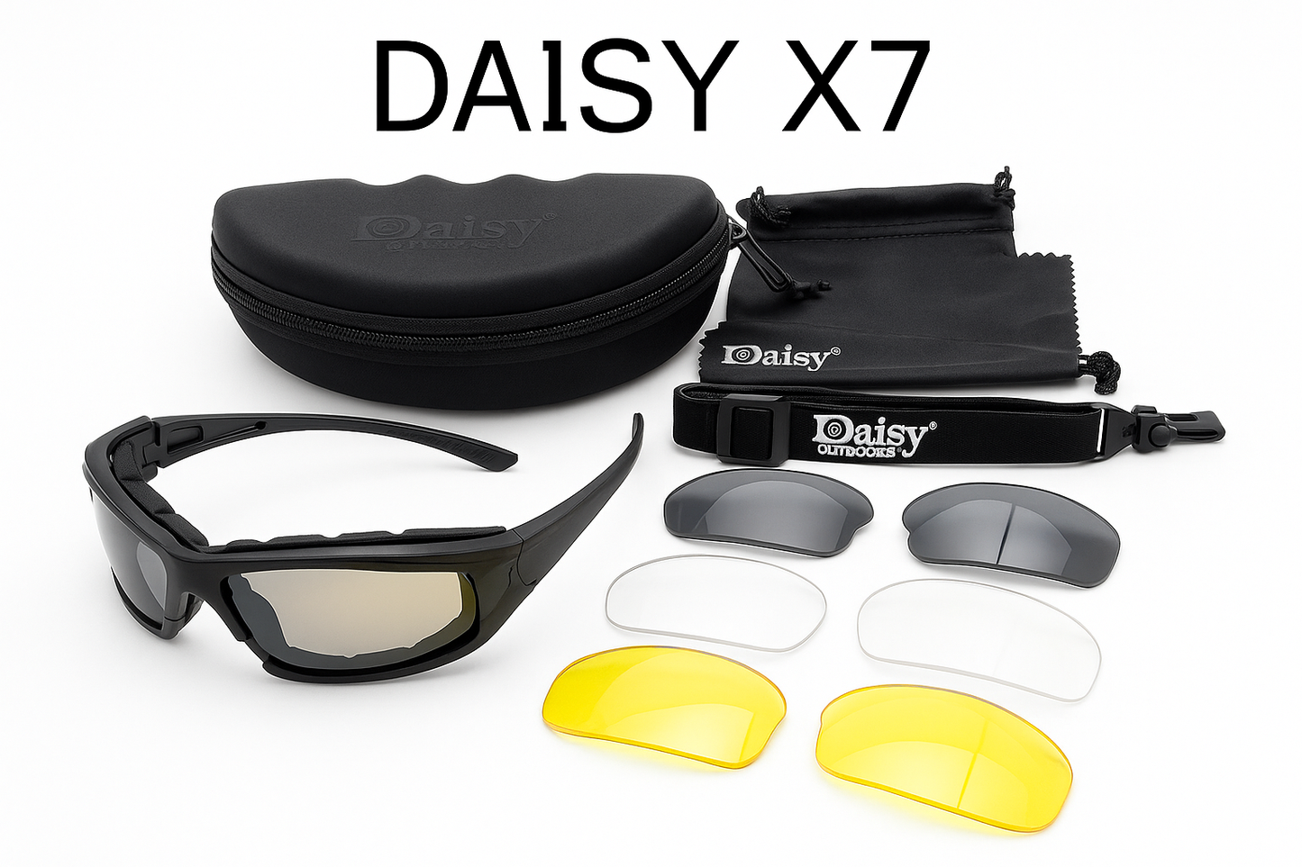 Professional Daisy X7 tactical military sunglasses kit
