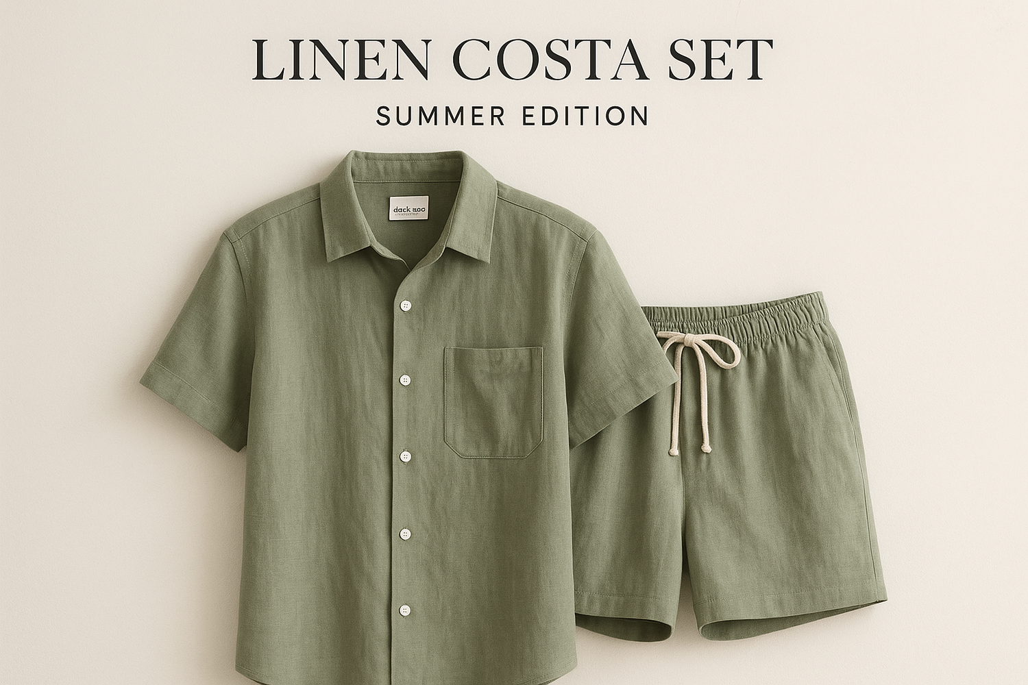 Professional product image for Linen Costa Set - Summer Edition with Baskora branding