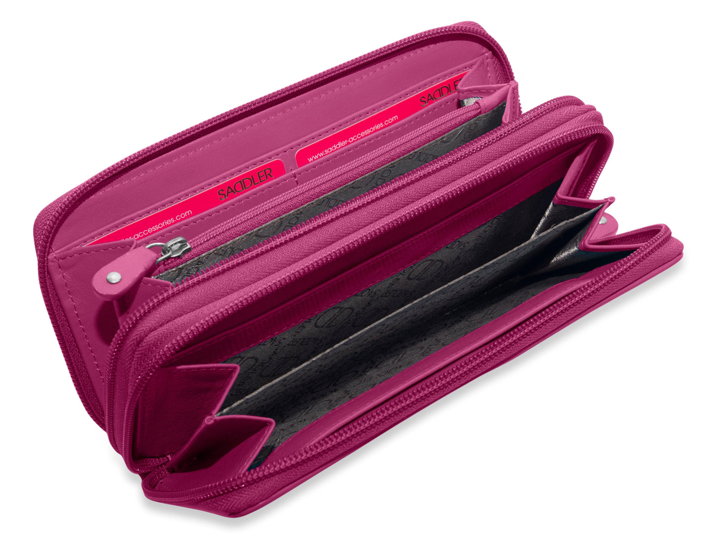 Gabriella RFID Leather Double Zip Around Purse