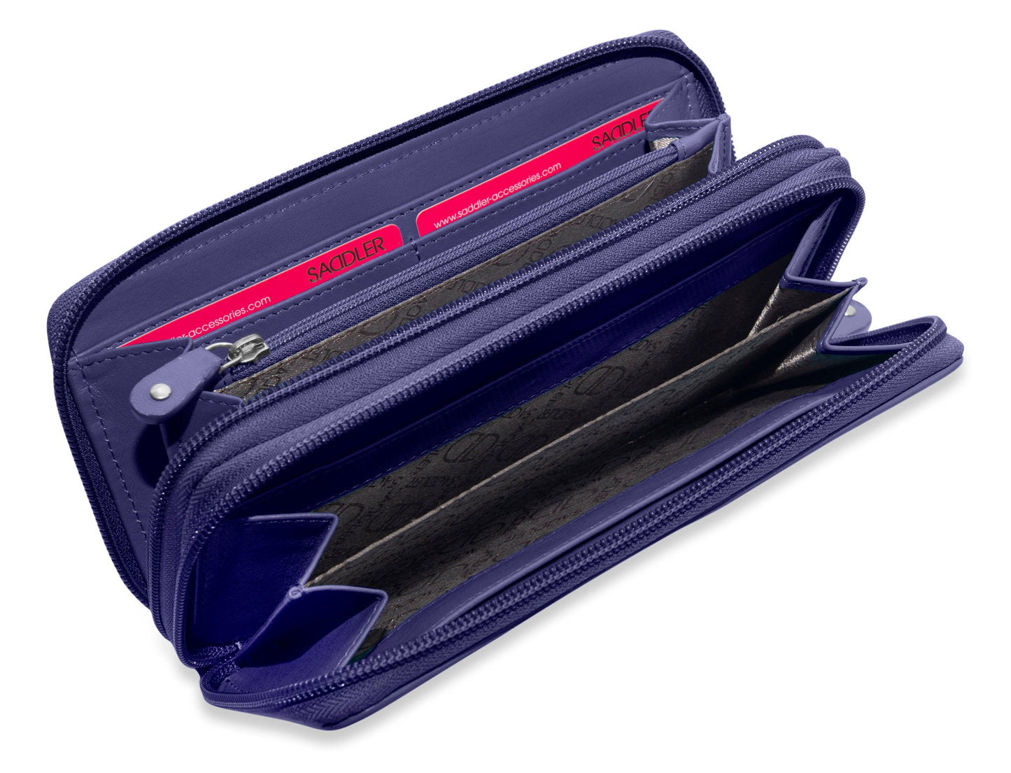 Gabriella RFID Leather Double Zip Around Purse