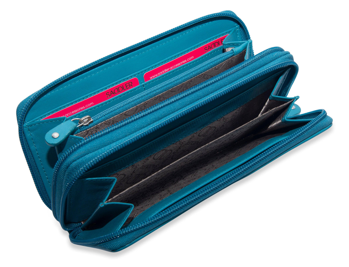 Gabriella RFID Leather Double Zip Around Purse
